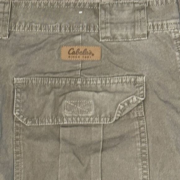 Cabelas 7-Pocket Hiker Pants W38 L30 Khaki 100% Cotton Outdoor Mens Casual - Picture 8 of 12